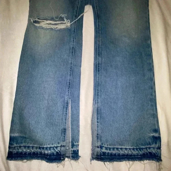 BDG Sz 4 (27) Urban Outfitters Bootcut Release Split Hem Jeans High Rise Size 31 - Picture 7 of 8